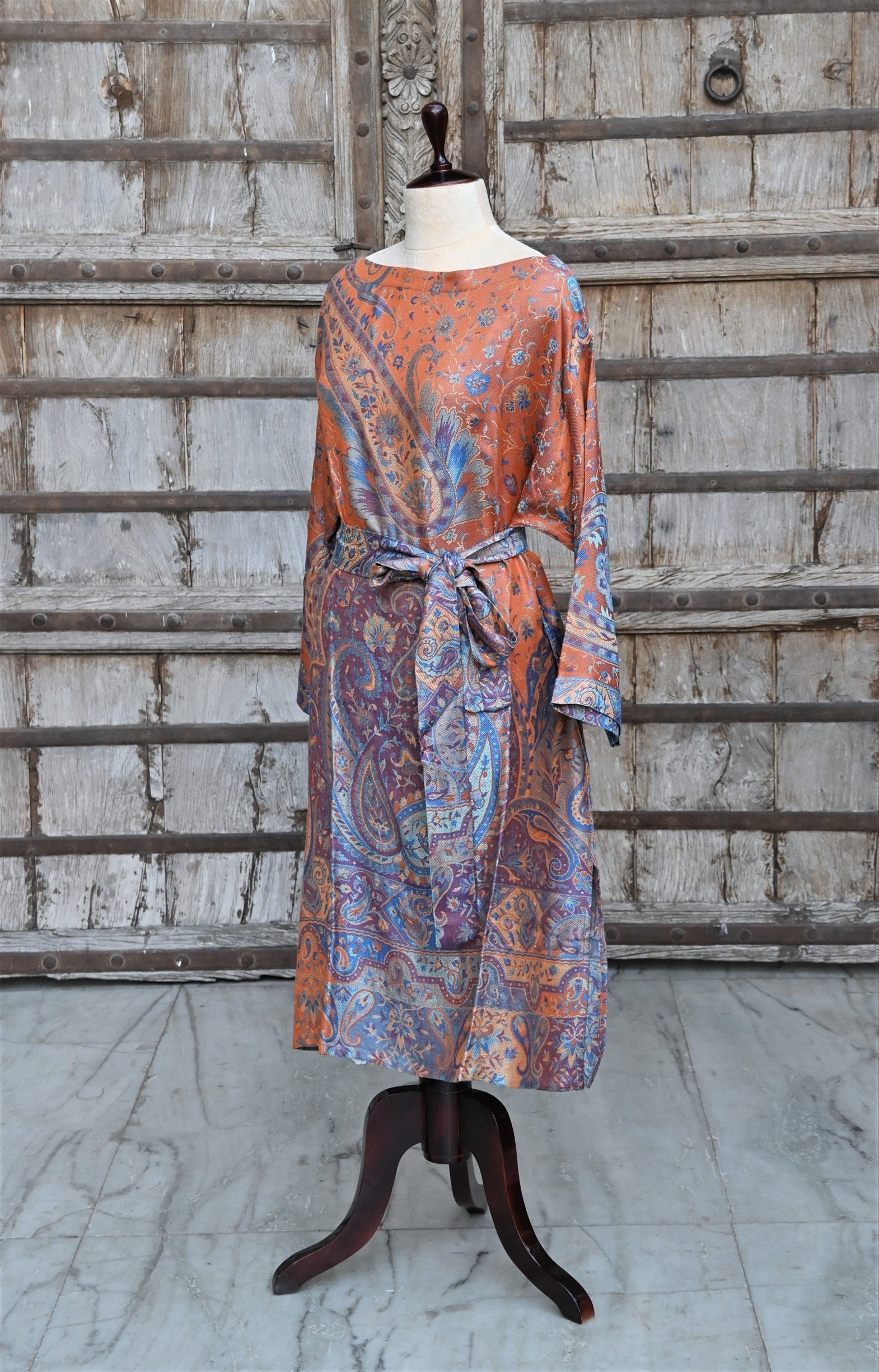 kimono style dress for wedding guest Pumpkin Orange Silk Kimono, Silk Gown, Outfit, Silk Dress, Silk Maxi Dress, Midi Dress, Cocktail, Evening Party Dress, Gift nothing beats the feeling of wrapping yourself in a luxurious silk kimono dress Wedding Guest Dresses | Baltic