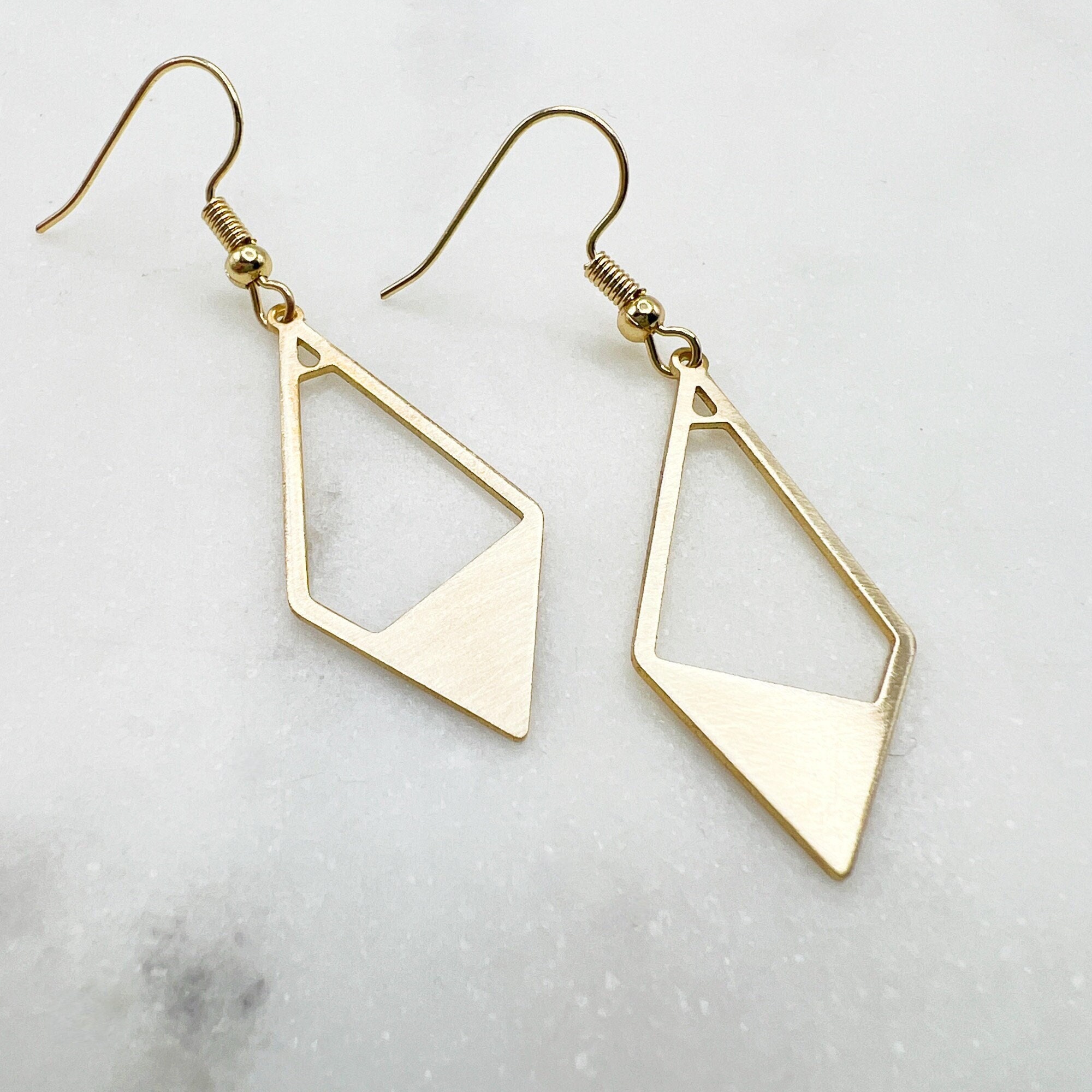 Geometric diamond shop earrings