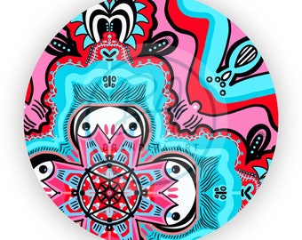 Ornamental Owl Sticker - Decal - Vinyls Stickers - Laptop Sticker - Owl Theme - Mandala - Sticker Art