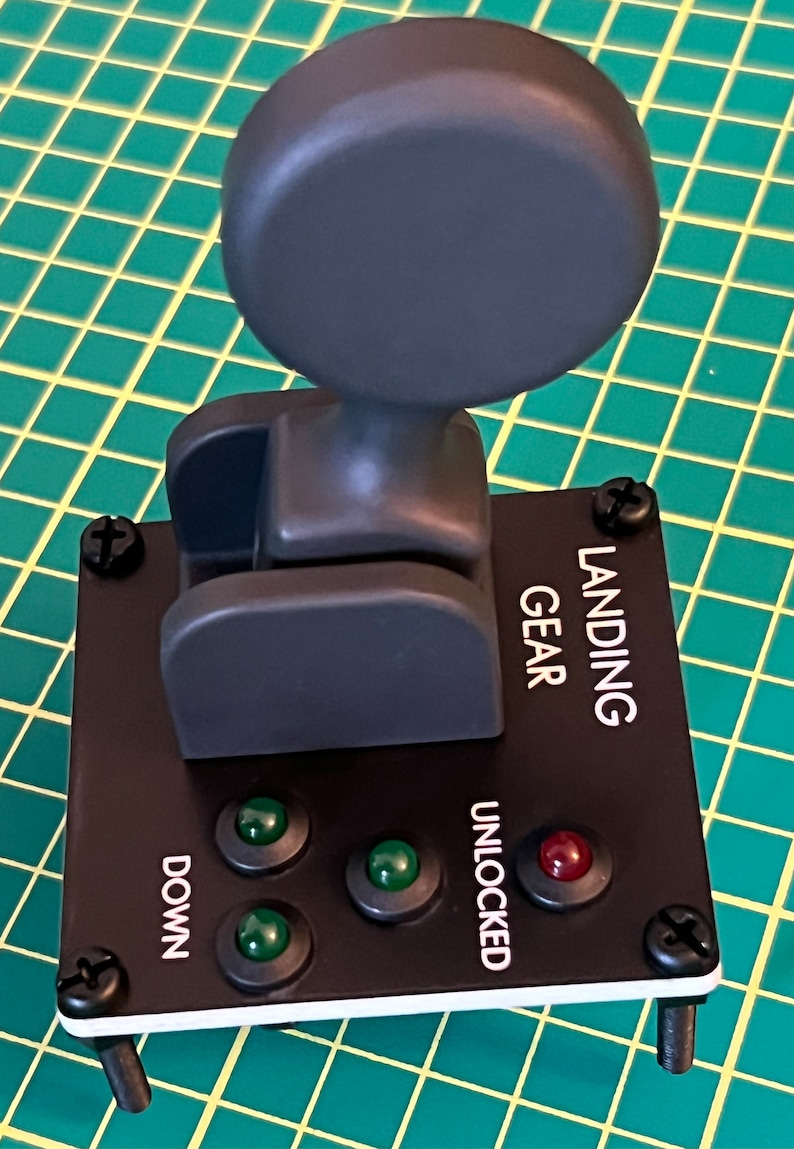 Landing Gear Lever With Indicator Lights Flight Simulator Etsy