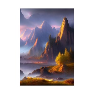 Misty Mountain Stylish Digital Print Wall Decor for Modern Homes | High-Quality Prints in a Variety of Sizes