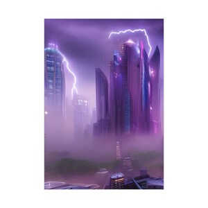 Stormy City Night Stylish Digital Print Wall Decor for Modern Homes | High-Quality Prints in a Variety of Sizes