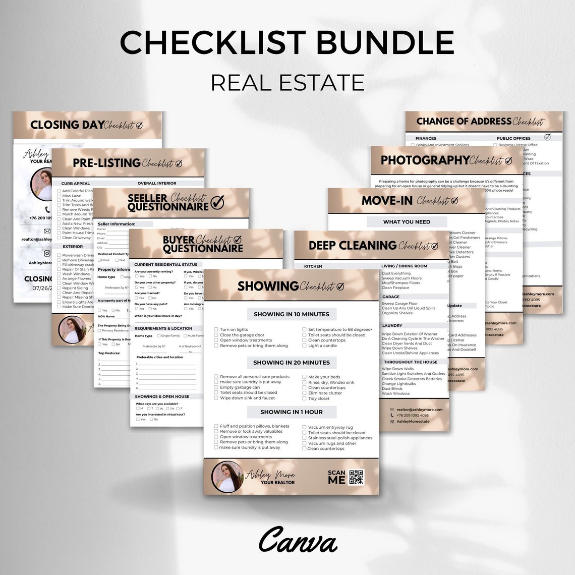 Real Estate Agent Checklist Realtor Marketing Tools Real Estate