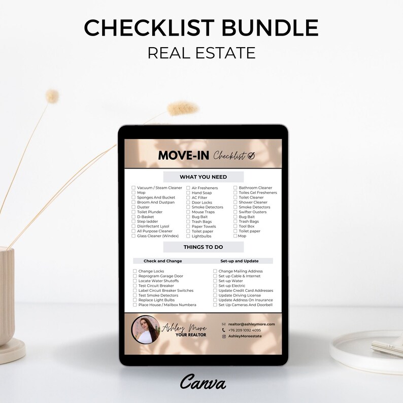 Real Estate Agent Checklist Realtor Marketing Tools Real Estate