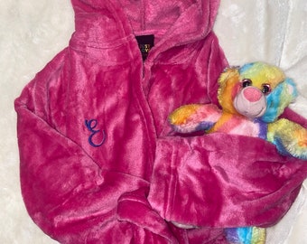 Kids hooded fleece robe