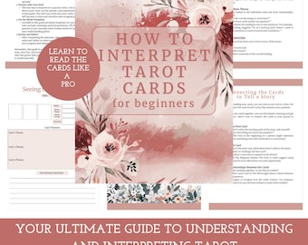 Ultimate Guide to Reading Tarot Intuitively , Tarot Interpretation Workbook, Understand Tarot Cards, Learn Tarot Easily, Tarot Spreads