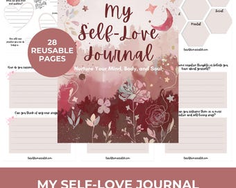 Self-Love Journal, Digital Self Care Journal, Mindfulness Journal, Mental Health, GoodNotes Journal, Habit Tracker, Weekly Planner