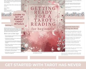 Preparing for a Tarot Reading, Daily Tarot Journal with Spreads, Printable & Digital Witchcraft Planner, Checklist, Guide, Witchy Grimoire.
