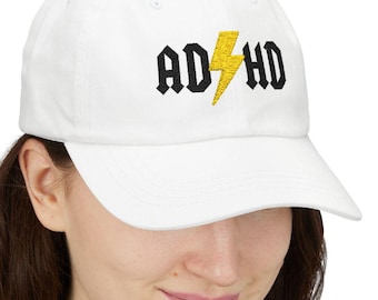 ADHD Classic Dad Cap, Adjustable Baseball Hat, Gift for Dads, Casual Everyday Wear, Perfect for Summer Outings, Fun Fashion Accessory