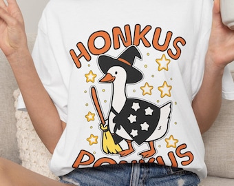 Honkus Ponkus Silly Goose Halloween Tshirt, Comfort Colors 1717 Shirt - Funny Halloween Unisex Tee, Trick or Treat Outfit, Costume Party