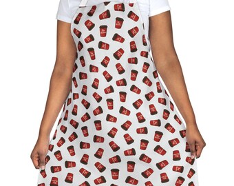Tim Hortons Coffee Cup Pattern Apron: Stain-Free Kitchen Apparel