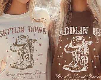 Western Bachelorette T-Shirt: Comfort Colors Cowgirl Bridal Party Tee