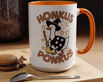 Honkus Ponkus Halloween Coffee Mug: Silly Goose Ceramic Drinkware
