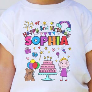 Toddler Tee, Happy Birthday Colour-in Shirt for Toddlers, Kids Colouring Tshirt, Fun Coloring Activity For Toddlers, Kids Craft Shirt