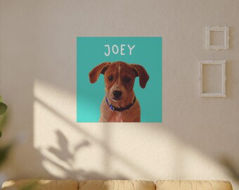 Personalized Pet Portrait Canvas: Custom Dog & Cat Wall Art