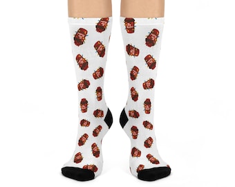Tim Hortons Christmas Coffee Cup Socks, Novelty Crew Socks