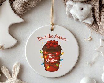 Tim Horton's Christmas Ornament - Canadian Coffee Lover Holiday Decor
