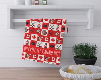 Canadian-Themed Tea Towels, Cozy Kitchen Decor, Hostess Gift, Canada Day Celebration, Holiday Cooking Essentials, Canada Day Towel