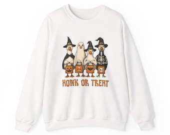 Honk or Treat Goose Sweatshirt: Funny Halloween Costume Crewneck