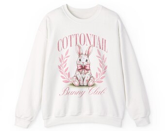 Cottontail Bunny Club Sweatshirt: Embroidered Easter Crewneck