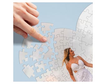 Personalized Photo Heart Puzzle, Heart Shaped Puzzle, Fun Activity for Families, Valentines Day Gift, Newlywed Gift, Gift for New Moms