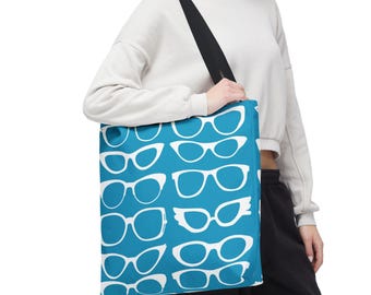 Retro Sunglasses Glasses Tote Bag, Shopping Tote, Retro Vibe, Summer Essentials, Beach Bag, Reusable Tote