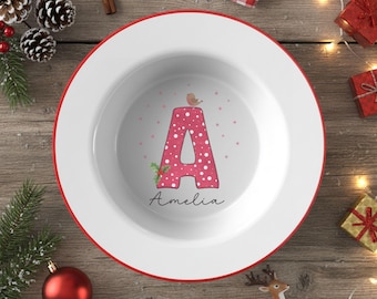 Personalized Christmas Bowl, Custom Name Christmas Bowl for Kids, Personalized Gift, Christmas Gift for Kids