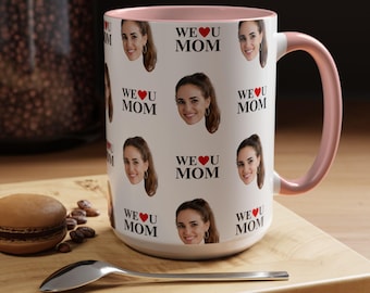 Custom Photo Coffee Mug, Mother's Day Photo Mug, Face Cutout Mug, Perfect for Gift Giving, Mother's Day Gift for Mom