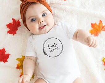 Baby Milestones Bodysuit: 100% Cotton Infant Romper