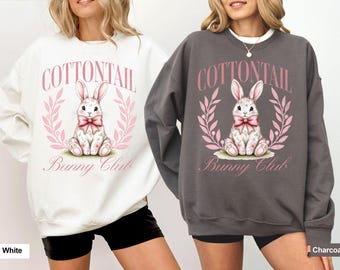 Cottontail Social Club Sweatshirt, Easter Bunny Crewneck, Cute Easter Gift for Mom, Unisex Sweatshirt, Easter Sweatshirt