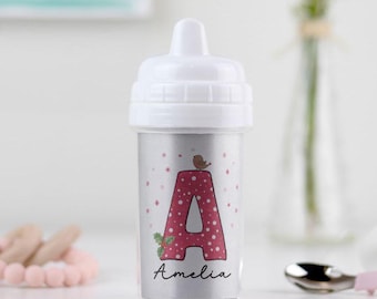 Personalized Sippy Cup, Custom Name Sipply Cup, Christmas Gift for Toddlers, 10oz BPA-free Plastic