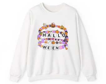 Halloween Friendship Bracelet Sweatshirt: Spooky Season Pullover