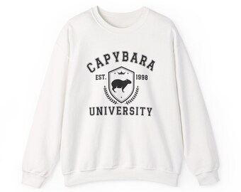 Capybara University Sweatshirt: Varsity Style Pullover