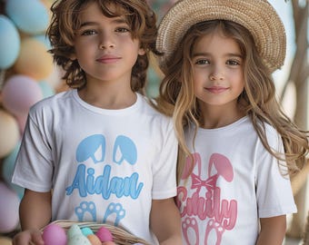 Custom Name Easter Bunny Toddler Tee, Kids Easter Shirt, Personalized Easter Bunny Tee, Children's Easter Clothing, Easter Bunny Top