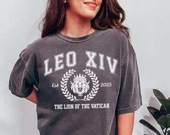 Pope Leo XIV Unisex T-shirt, Holy Father Catholic Church Tee, Vintage Religious Pope Shirt, Papal Papacy Top, Religious Gift, Varsity Shirt
