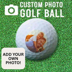 Custom Photo Golf Ball, Gift for Golf Lover, Fathers Day Gift, Gift for Dad, Gift for Husband, Birthday Gift, Retirement Gift, Keepsake Gift