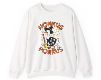 Honkus Ponkus Silly Goose Halloween Sweatshirt: Funny Trick or Treat Crewneck