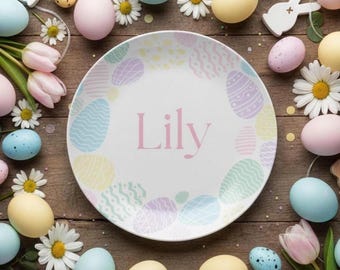 Personalized Easter Dinner Plate, Easter Gift for Kids