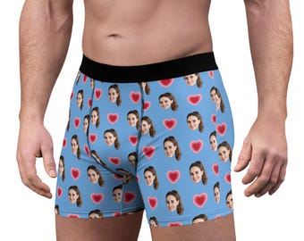 Custom Face Men's Boxer Briefs: Personalized Photo Underwear