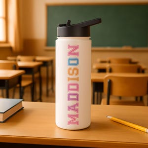 Personalized Kids Water Bottle: Stainless Steel Custom Name Bottle