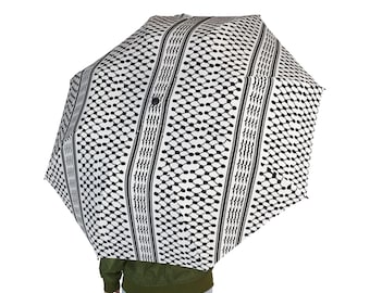 Palestinian Keffiyeh Pattern Umbrella | Foldable Rain Umbrella