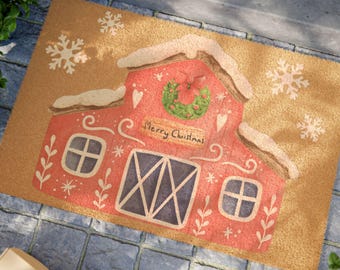 Gingerbread House Coir Doormat: Holiday Welcome Mat