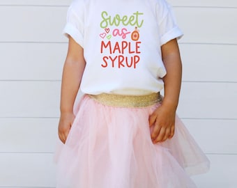 Toddler Fine Jersey Tee, Sweet Maple Syrup Graphic, Canada Day Shirt