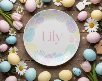 Personalized Easter Dinner Plate, Easter Plate for Kids, Personalized Gift, Easter Gift for Kids