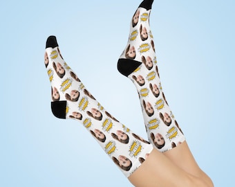 Custom Photo Crew Socks: Personalized Supermom Gift