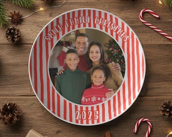 Personalized Christmas Photo Plate | Holiday Keepsake Gift