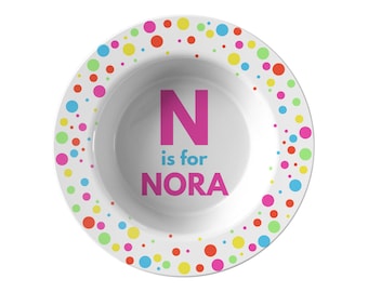 Personalized Birthday Bowl, Kids Initial Gift