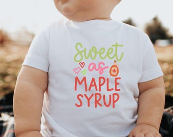 Maple Syrup Infant Tee, Cute Fall Baby Shirt, Sweet Infant Jersey, Fall Baby Tee, Infant Fall Shirt, Cozy Baby Tee