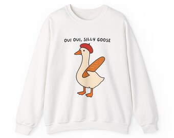 Funny Silly Goose Sweatshirt: Cozy Unisex Fall Crewneck