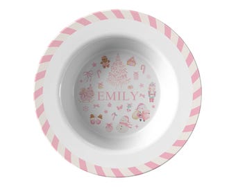 Personalized Christmas Kids Bowl, Unbreakable Polymer Gift